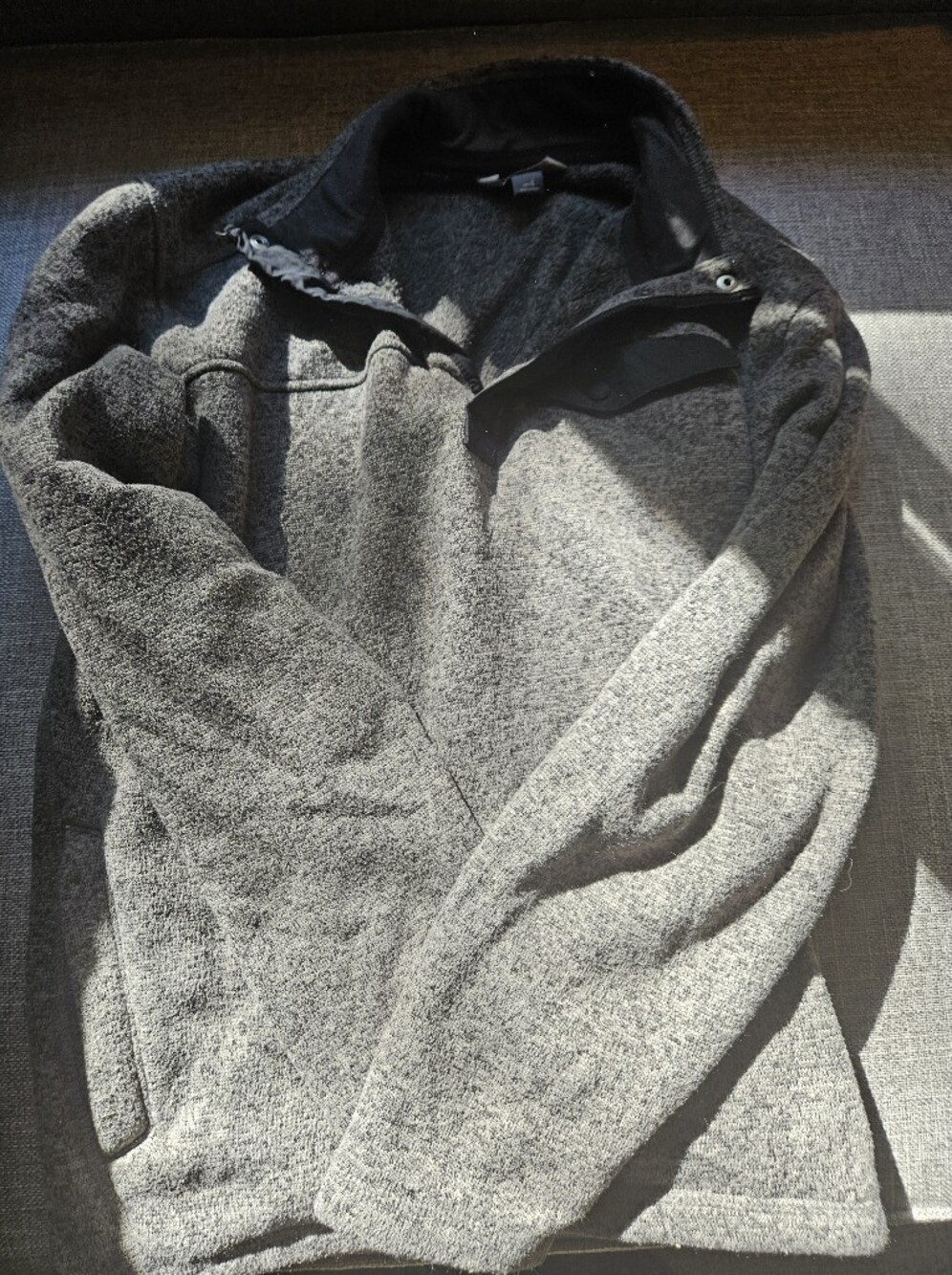 Eddie Bauer Unisex Heather Gray Zip-Up Sweater